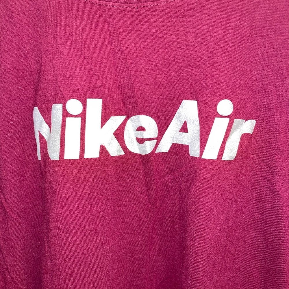 Nike Air - mens reflective maroon tee shirt